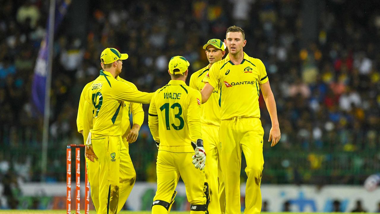 Australia can’t wait for the return of ODI’s down under, and Josh Hazlewood says the side is ready for the series in Townsville. Picture: AFP.