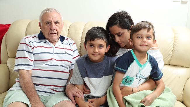 Frank Jenkins with daughter Jennifer and Anna’s grandchildren Henry, 11, and William, 6. Picture: Dylan Coker