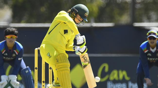 Rachael Haynes has a hamstring issue ahead of Australia’s Test against India. Picture: Albert Perez / Getty Images