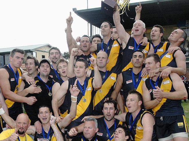 Heidelberg celebrates the 2007 premiership. Picture: Mark Frecker