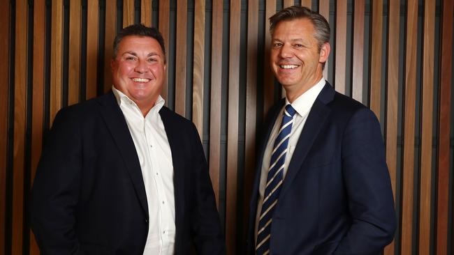 Shopper Media co-founder Ben Walker, left, with James Warburton. Picture: John Feder.