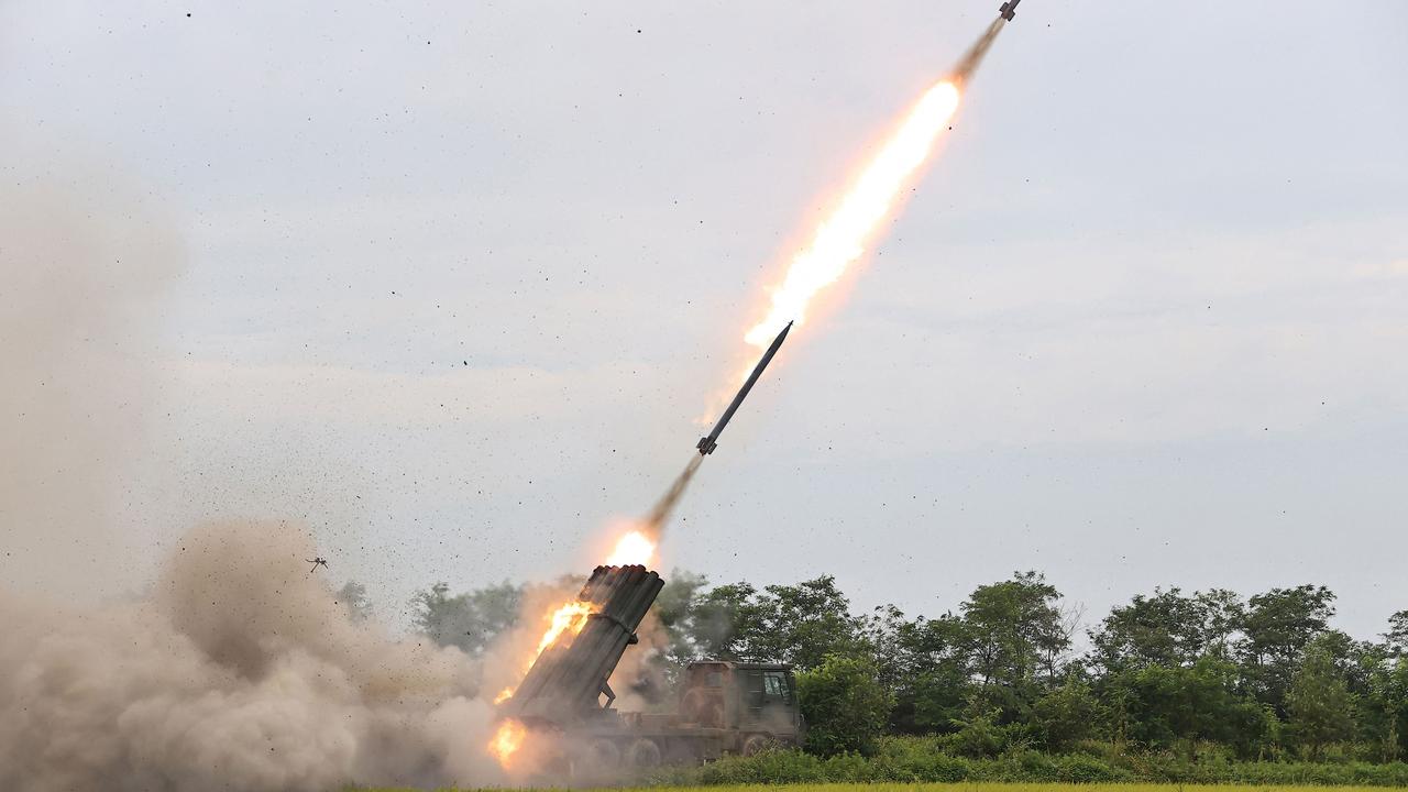 The launcher was described as updated in maneuverability, concentration firing capability, and destructive power. Picture: AFP