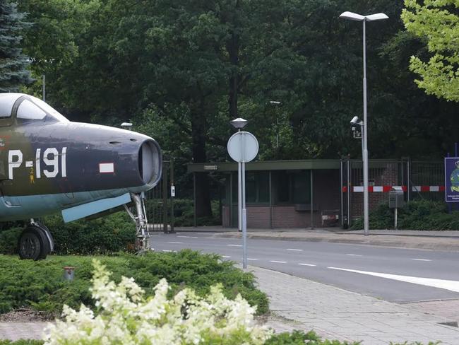 Investigation ... air base Gilze-Rijen in Holland near the German border where pieces of MH17 are being reassembled. Picture: Ella Pellegrini