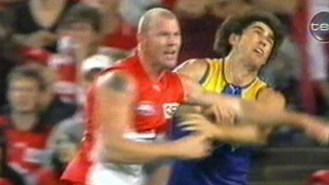 Barry Hall punching Brent Staker.