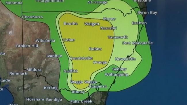 Severe thunderstorm are possible for residents in inland NSW. Picture: BOM