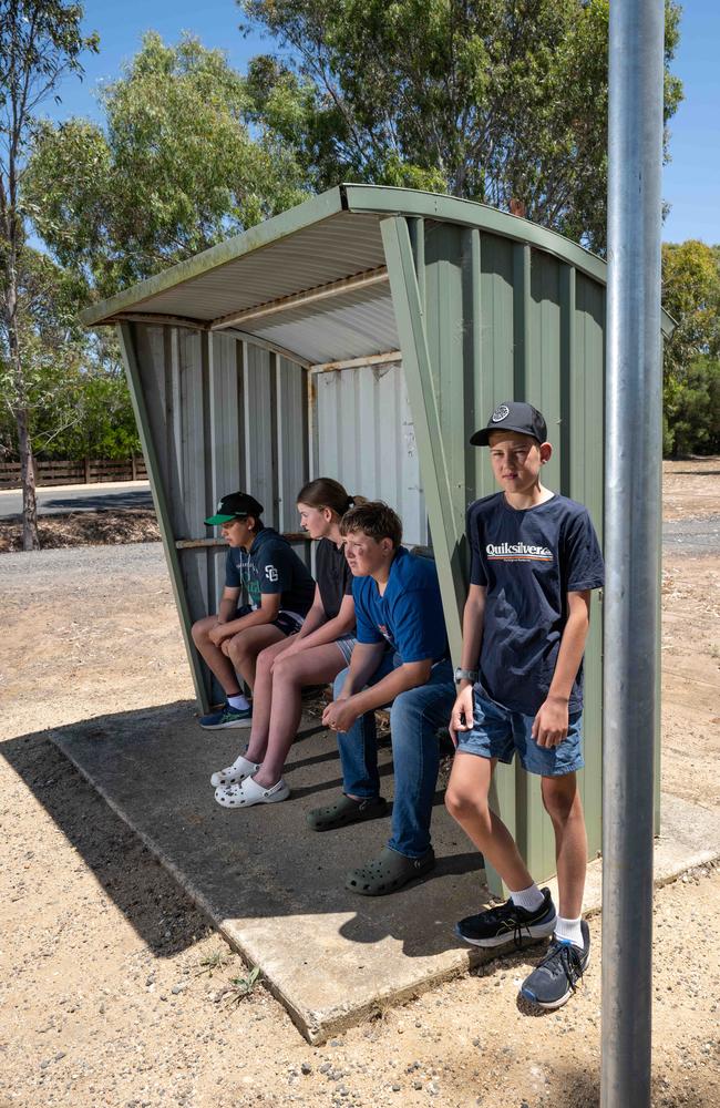 Inverleigh’s George Carr, Lili Scott, Max Shaw and Mason Frenchman. Picture: Brad Fleet.