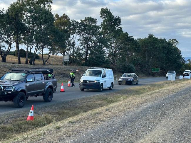 Party in the Paddock traffic operations on Monday, February 10. Picture: Tasmania Police