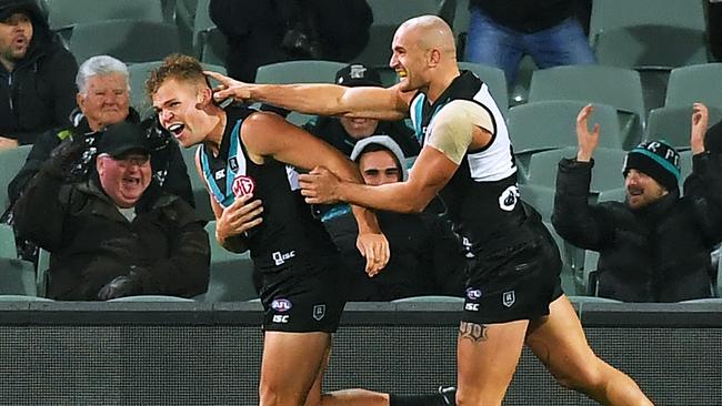 The Power defeated Richmond earlier this month but Mick McGuane believes it will be a different story in the finals. Picture: Getty Images