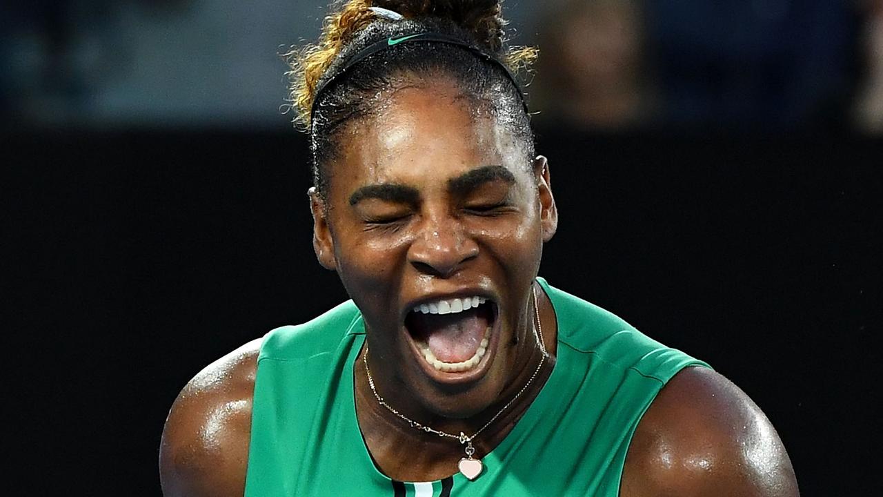 Serena Williams took out world number one simona halep. Not that her mum seemed too impressed.