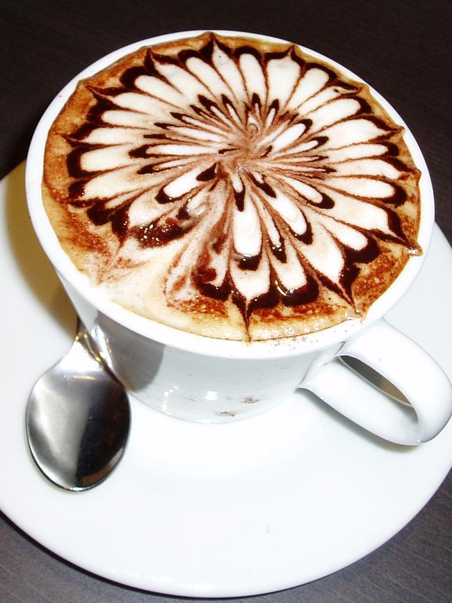 An example of etching coffee art, created by Baristas at Home Barista Institute & Common Ground. Picture: Supplied.