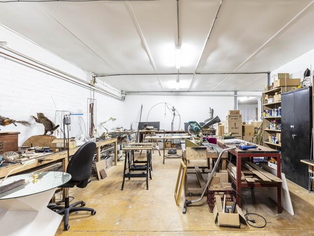 The property has a massive workshop for Mr Arthur.