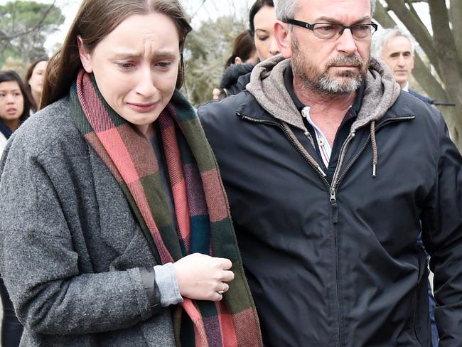 Sarah and Borce Ristevski appeal for information about Karen Ristevski. AAP Image/Tracey Nearmy