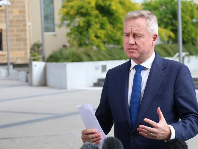 Premier Jeremy Rockliff speaks to the media at Parliament Square in Hobart on Thursday, November 24, 2022.