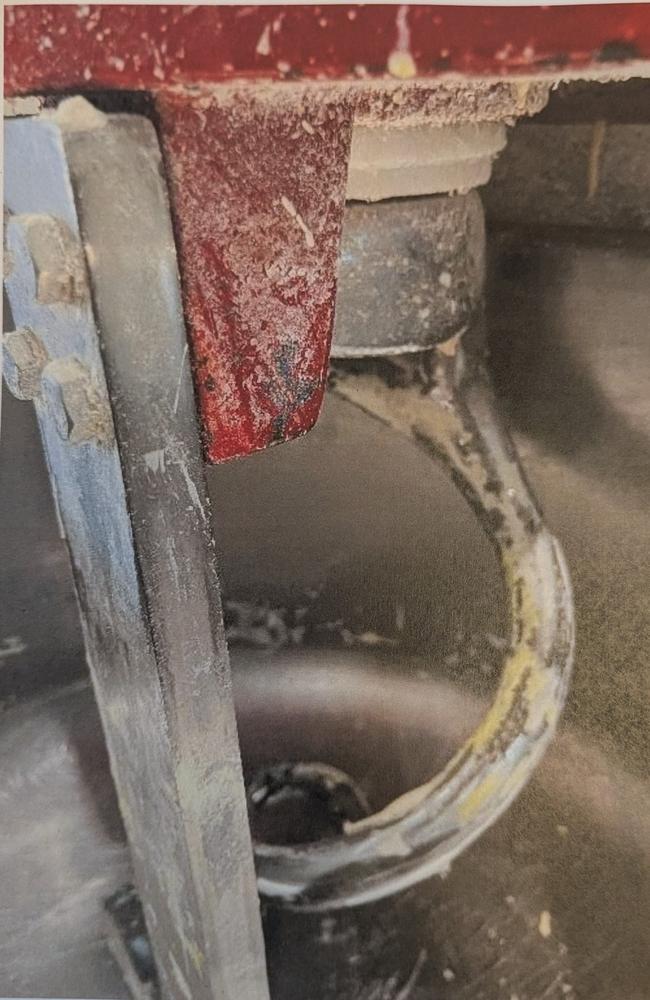 Pictures captured by City of Gold Coast Environmental Health Officers of dirty conditions inside former Mermaid Beach bakery Pane Organico. Picture: Supplied