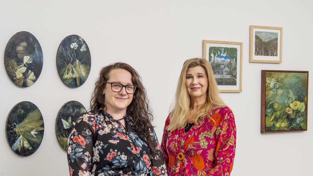 ART SCENE: Local artists Rhi Johnson (left) and Monica Usher will officially open their joint exhibition, Below The Surface at Lasso Gallery this Friday night. It will be the final Alexandra Lawson Gallery lead exhibition in the space before artist lead initiative, Lasso Gallery take over running the space. Picture: Nev Madsen.