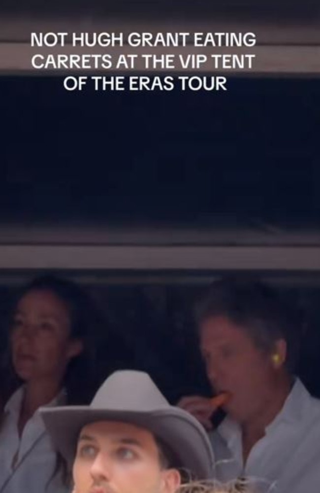 He was spotted eating carrots at a Taylor Swift concert. Picture: TikTok