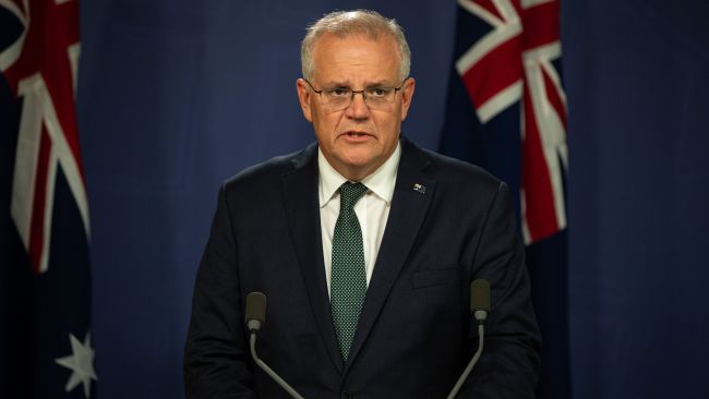 Prime Minister Scott Morrison says Australia continues to be "extremely concerned" by the "terrible violence" inflicted on the people of Ukraine. Picture: NCA NewsWire / Christian Gilles