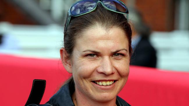 11.8.12 Eagle Farm Race 5 Winner No 5 Crosscannons Trainer Louise White Pic Peter Bull