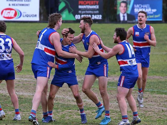 Daniel King celebrates a goal. Picture: Eastern Sporting Images