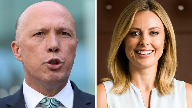 Home Affairs Minister Peter Dutton and Today Show host Alison Langdon.