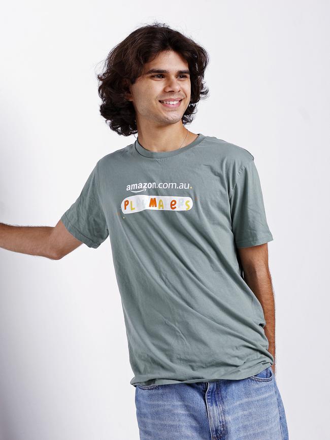 Budjerah representing the Amazon Playmakers in a green T-shirt. Picture: Sam Ruttyn/The Daily Telegraph.