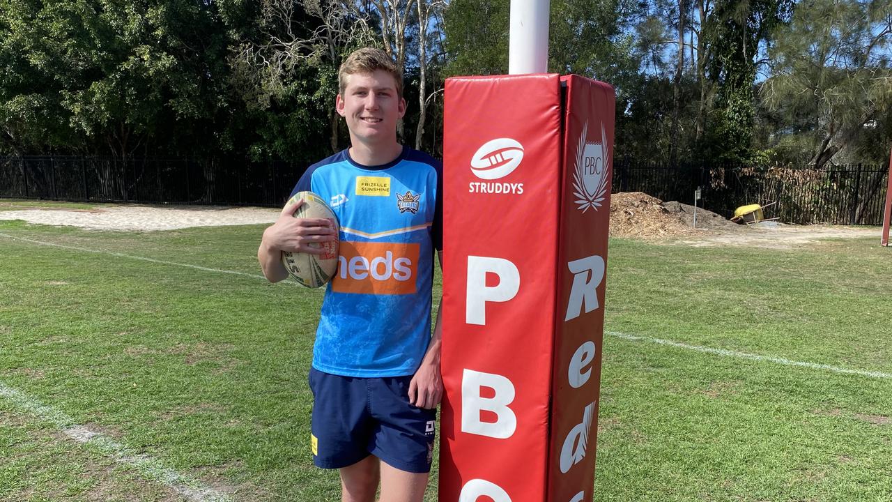 Former PBC student and new Gold Coast Titans signing Jaylan de Groot. Picture: Nic Darvenzia