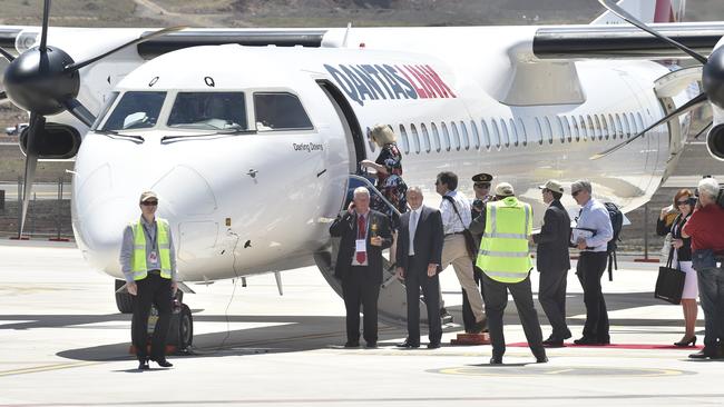 Brisbane West Wellcamp Airport’s first passenger flights by QantasLink in 2014.