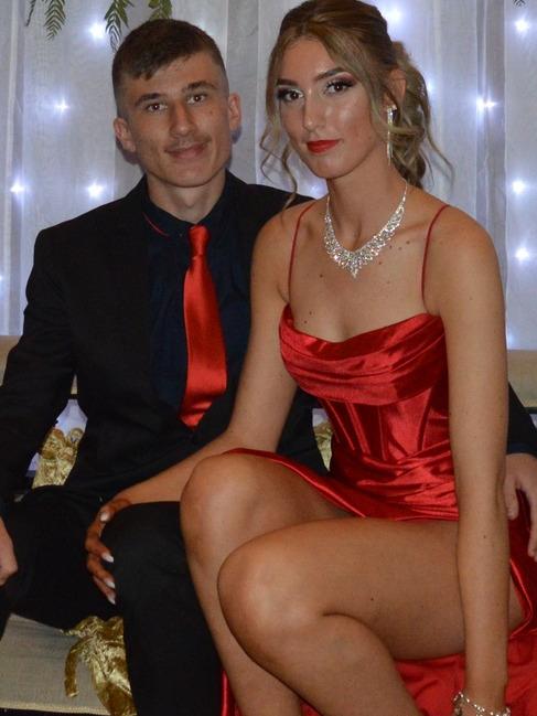 Ebony Dioth and Raymond Marshall enjoy the Nanango State High School 2023 formal on the night of Friday September 8, 2023.