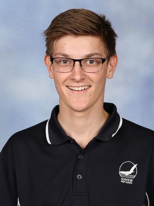 Seaview High School Year 12 student Mason Carney, 17. Picture: Seaview High School