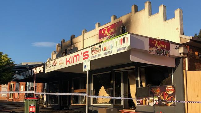 Two businesses have been destroyed by a fire in Phillip Island. Picture: Supplied