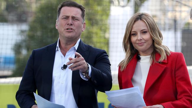 Karl Stefanovic and Allison Langdon. Picture: David Geraghty