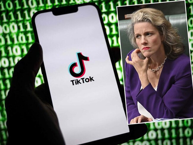 Minister for Home Affairs Clare O'Neil is weighing up whether Australia should follow the US lead and ban TikTok. Pictures: Getty Images/News Corp