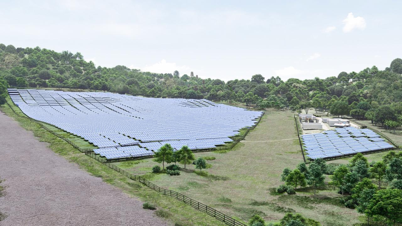 Artist impressions show the full extent of plans to create a new microgrid in the Daintree with a large solar farm. Picture: Supplied