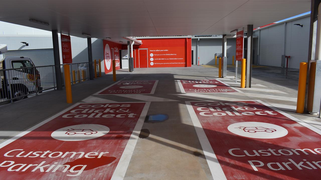 The click and collect drive-through service is the first of its kind in Queensland. Picture: Lillian Watkins