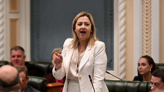 Queensland Premier Annastacia Palaszczuk in question time on Thursday. Picture: Dan Peled / NCA NewsWire