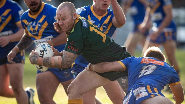 Mittagong’s Keiran Rankmore was at his busy best against Thirlmere. Pic by Julian Andrews.