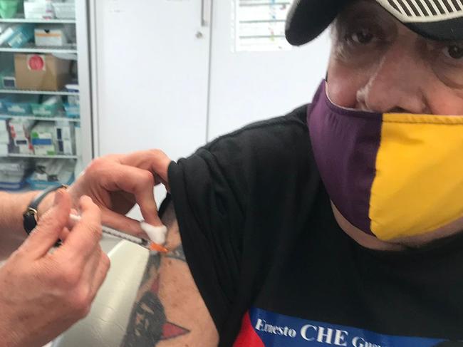 Molly Meldrum has signalled to Australians to go out and get the jab.Picture: Supplied