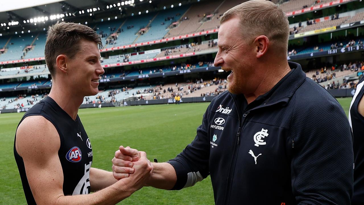 Michael Voss has rocketed out of the blocks with a three-zip start to the season but the Carlton coach faces a massive danger game this weekend.