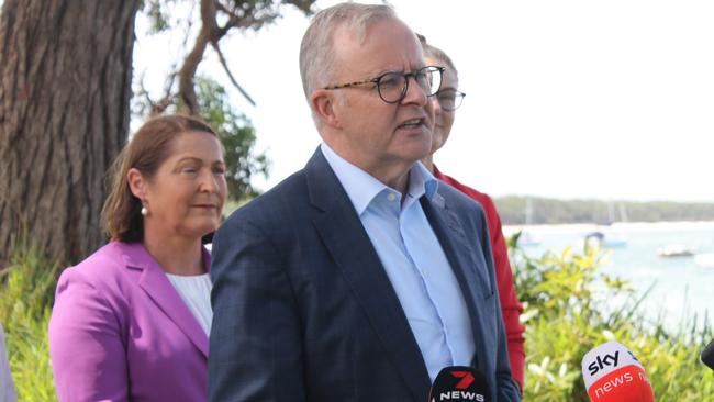 Prime Minister Anthony Albanese spent today travelling down the south coast. Picture: Tom McGann.