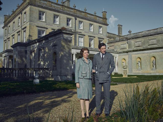 Prince Charles and the Queen in The Crown.