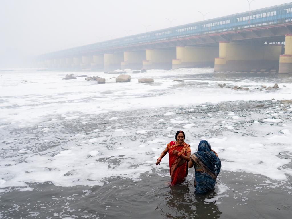 The pollution levels spiked due to increased festivities after Diwali celebrations. Picture: Anindito Mukherjee/Getty Images