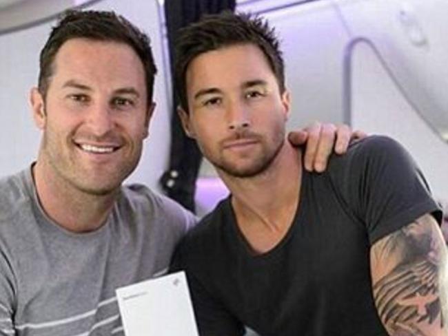 Michael Turnbull with Sam Frost’s boyfriend Sasha Mielczarek.