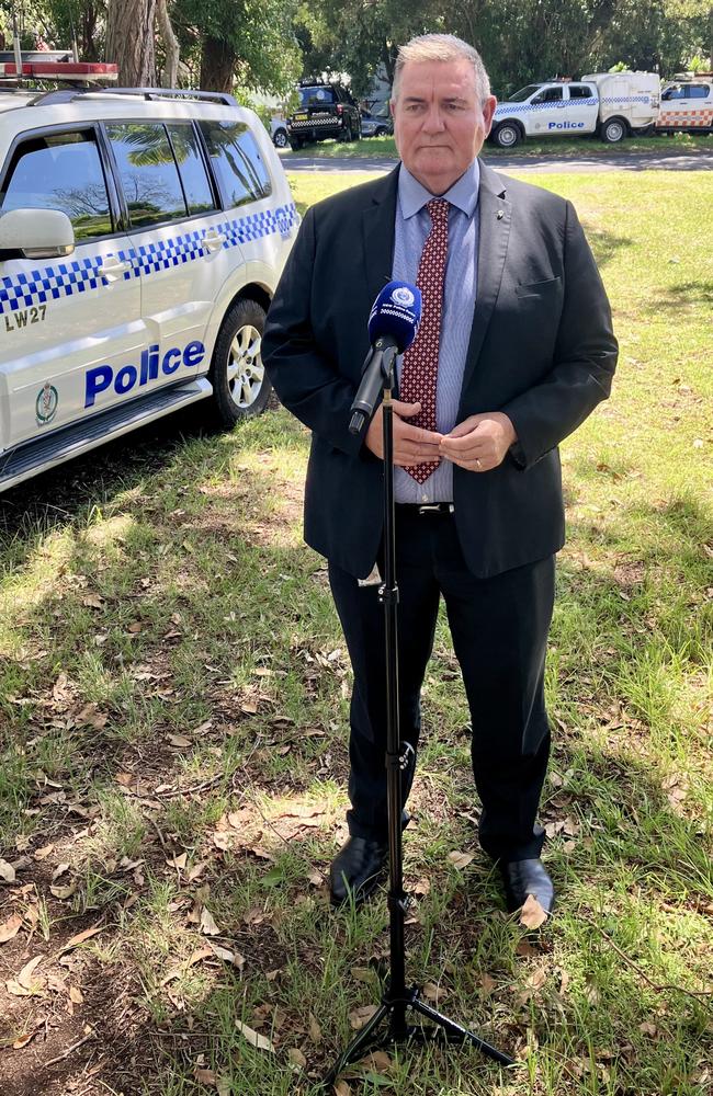 Homicide Squad Commander Detective Superintendent Daniel Doherty at Wooli. Picture: Odessa Blain