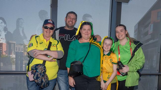 Fans ahead of the World Cup Matilda's v Sweden match at Suncorp Stadium. Photo - Stephen Archer
