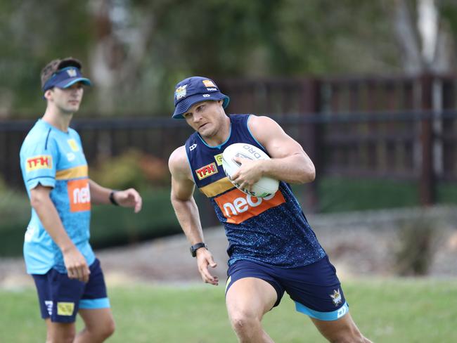 Copley at Titans training in January. Picture: Jason O'Brien