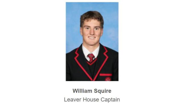 Balcombe Grammar School Leaver House captain for 2025: William Squire.