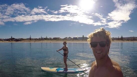 Adelaide Crow Rory Sloane with his wife Belinda announce they are expecting a baby. Pic Instagram