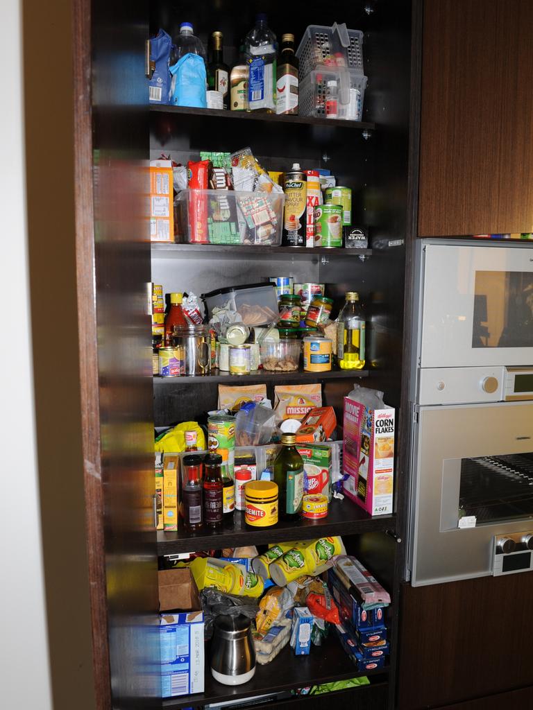 A look inside the pantry ... Exclusive Police photos from their raid of John Ibrahim’s Dover Heights mansion on August 8, 2017.