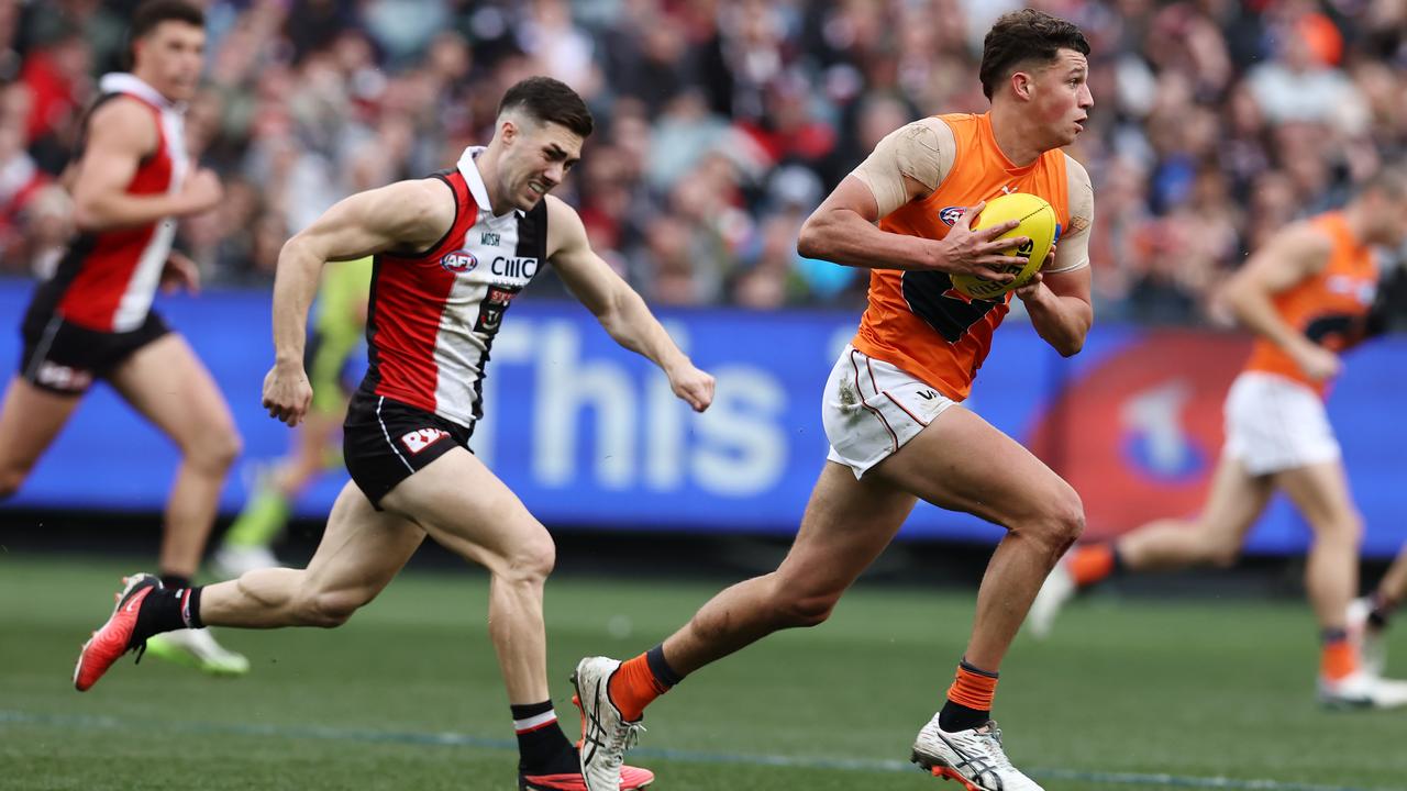 The Saints had no answers for the speed of Finn Callaghan and the Giants. Picture: Michael Klein.