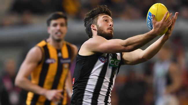 Tom Phillips will be wearing brown and gold next season after being traded from Collingwood. Picture: AAP Image/Julian Smith